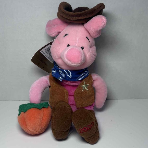 Disney Other - The Disney Store Mini Bean Bag Cowboy Piglet 8” Halloween Bean Bag NWT